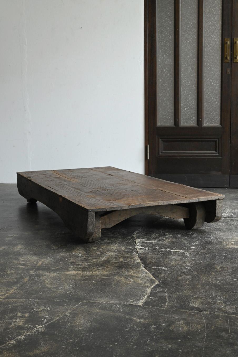 Edo Japanese antique wooden Wabi Sabi low table/1800-1920/sofa table