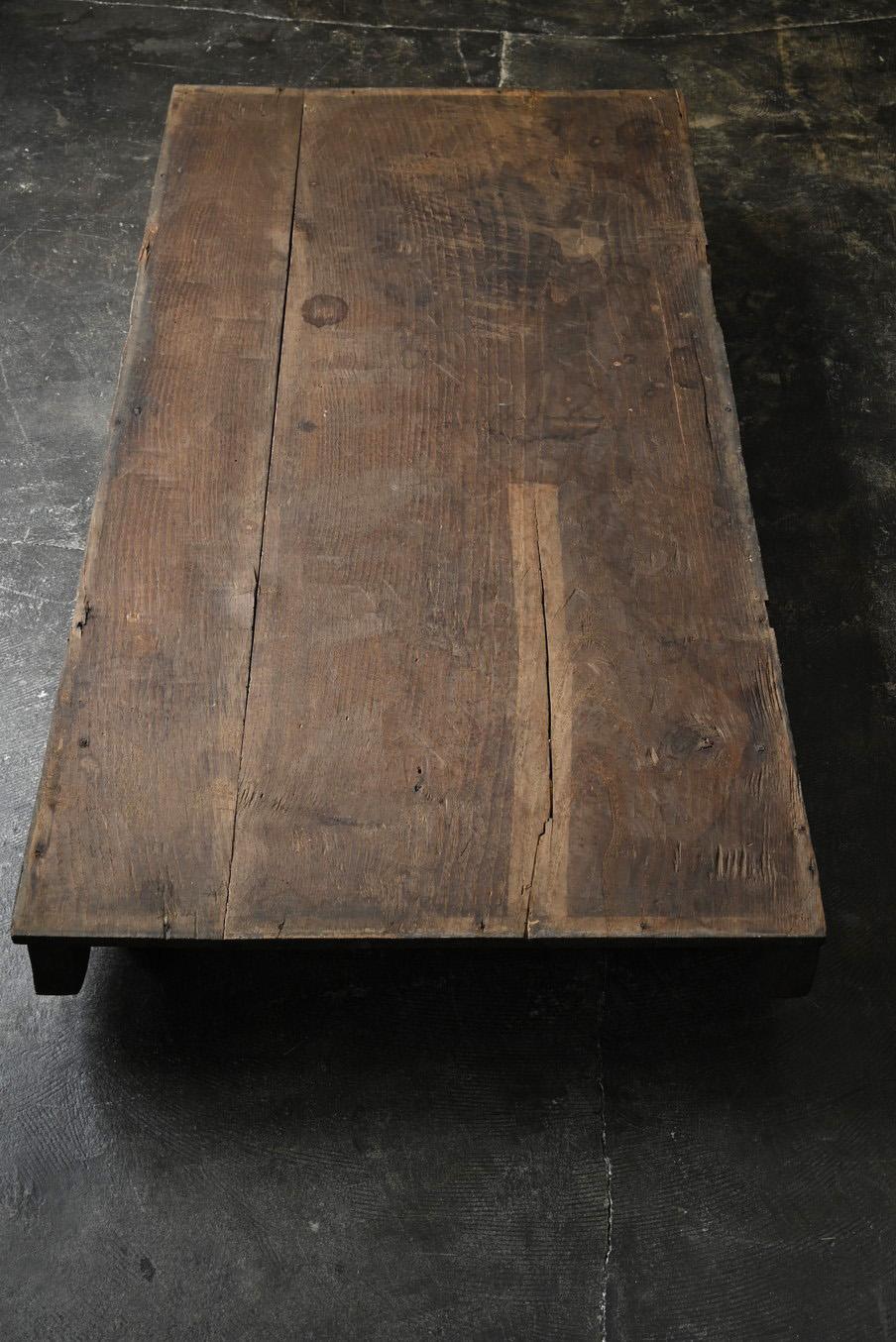 Chestnut Japanese antique wooden Wabi Sabi low table/1800-1920/sofa table