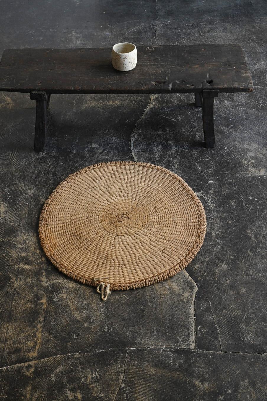Japanese antique wooden wabi-sabi low table / 1850-1912 / 