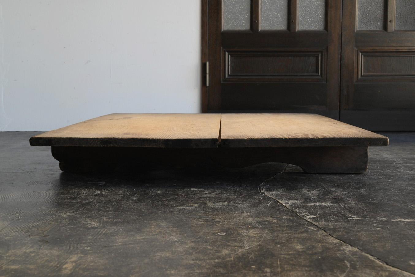 Cedar Japanese antique wooden wabi-sabi low table/1868-1920/sofa table/display stand