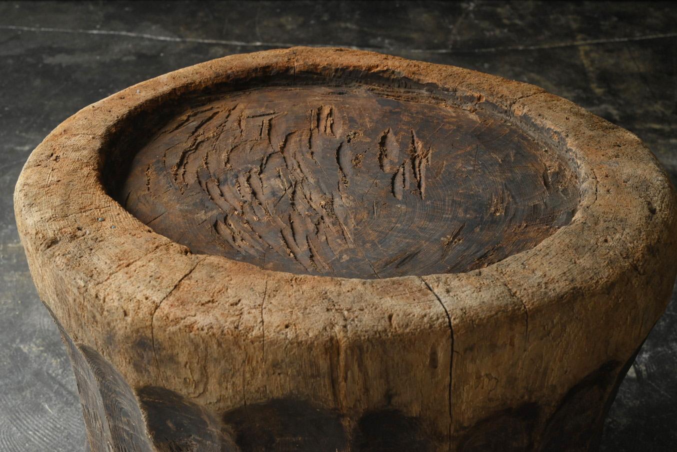 Japanese antique wooden wabi stool / Meiji-Taisho-Showa period / 1868-1920 6