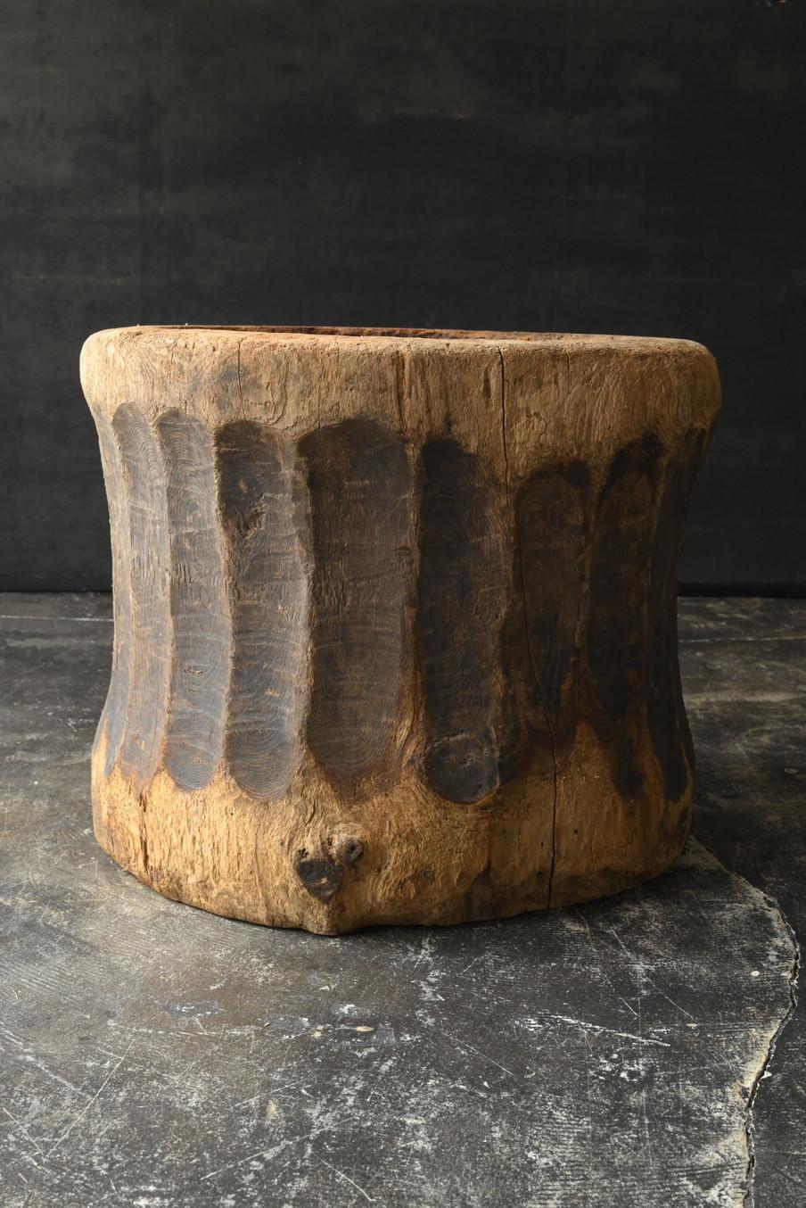 19th Century Japanese antique wooden wabi stool / Meiji-Taisho-Showa period / 1868-1920
