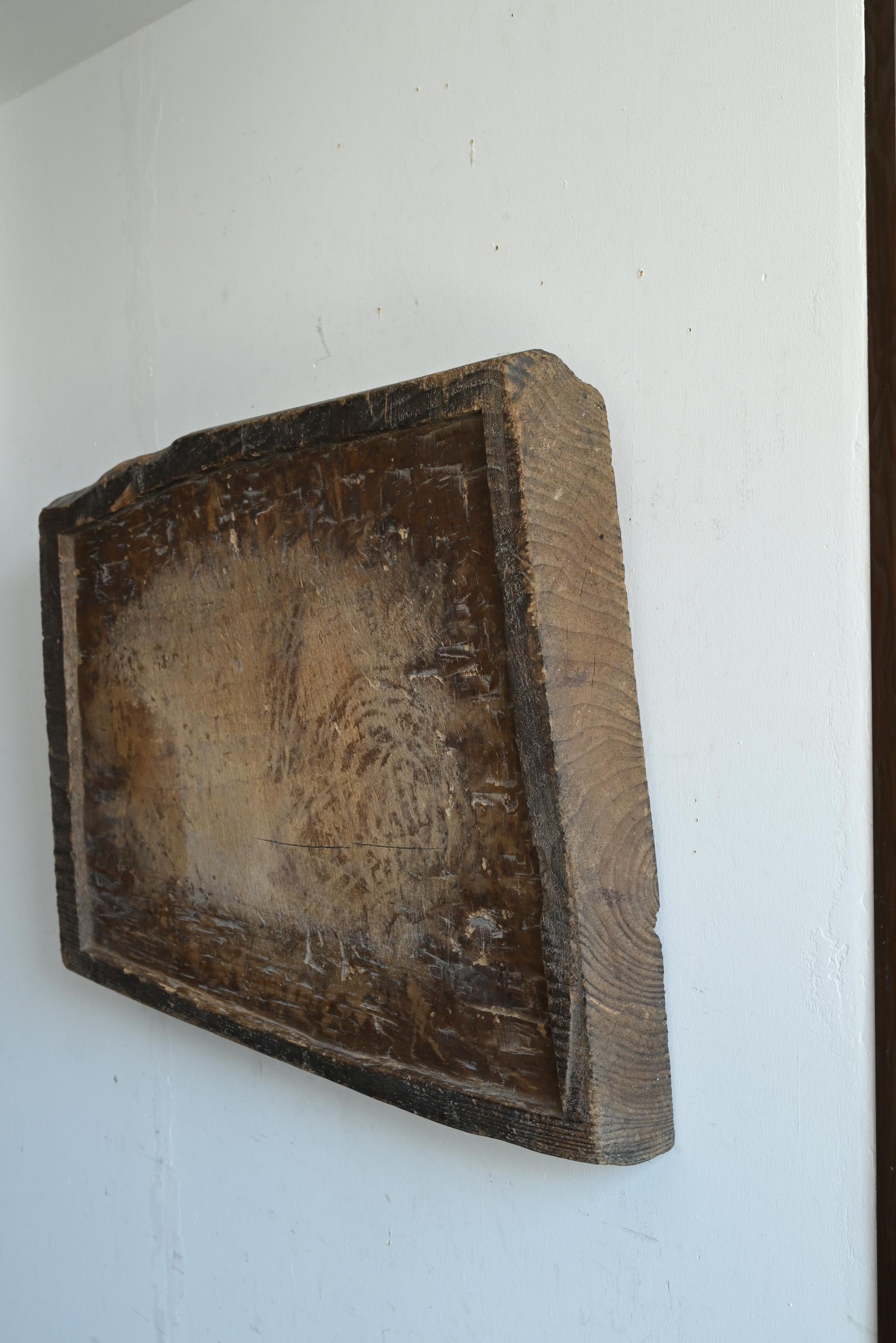 Antico oggetto da parete in legno giapponese/1868-1920/Bordo wabi-sabi 2