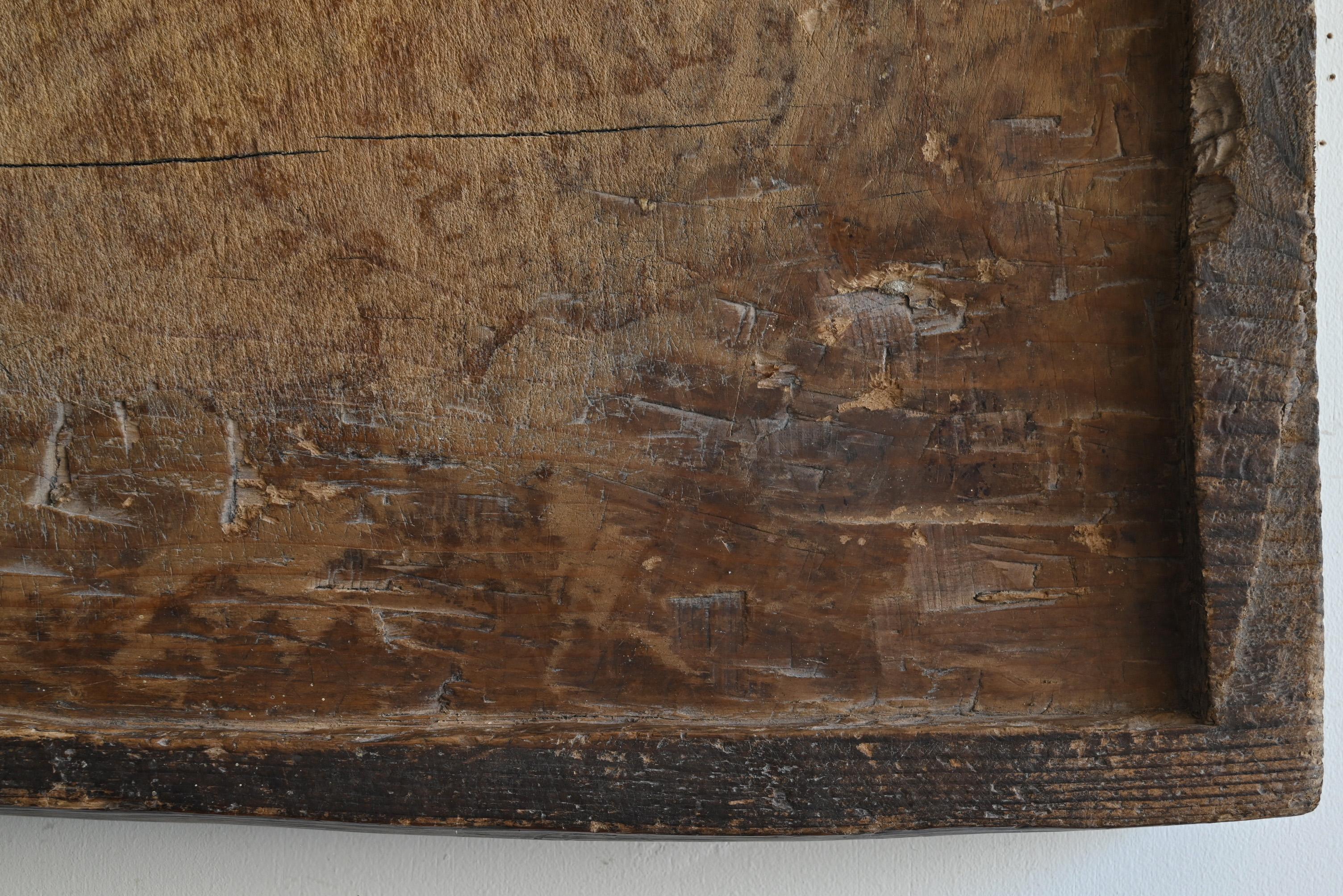 Antico oggetto da parete in legno giapponese/1868-1920/Bordo wabi-sabi 4