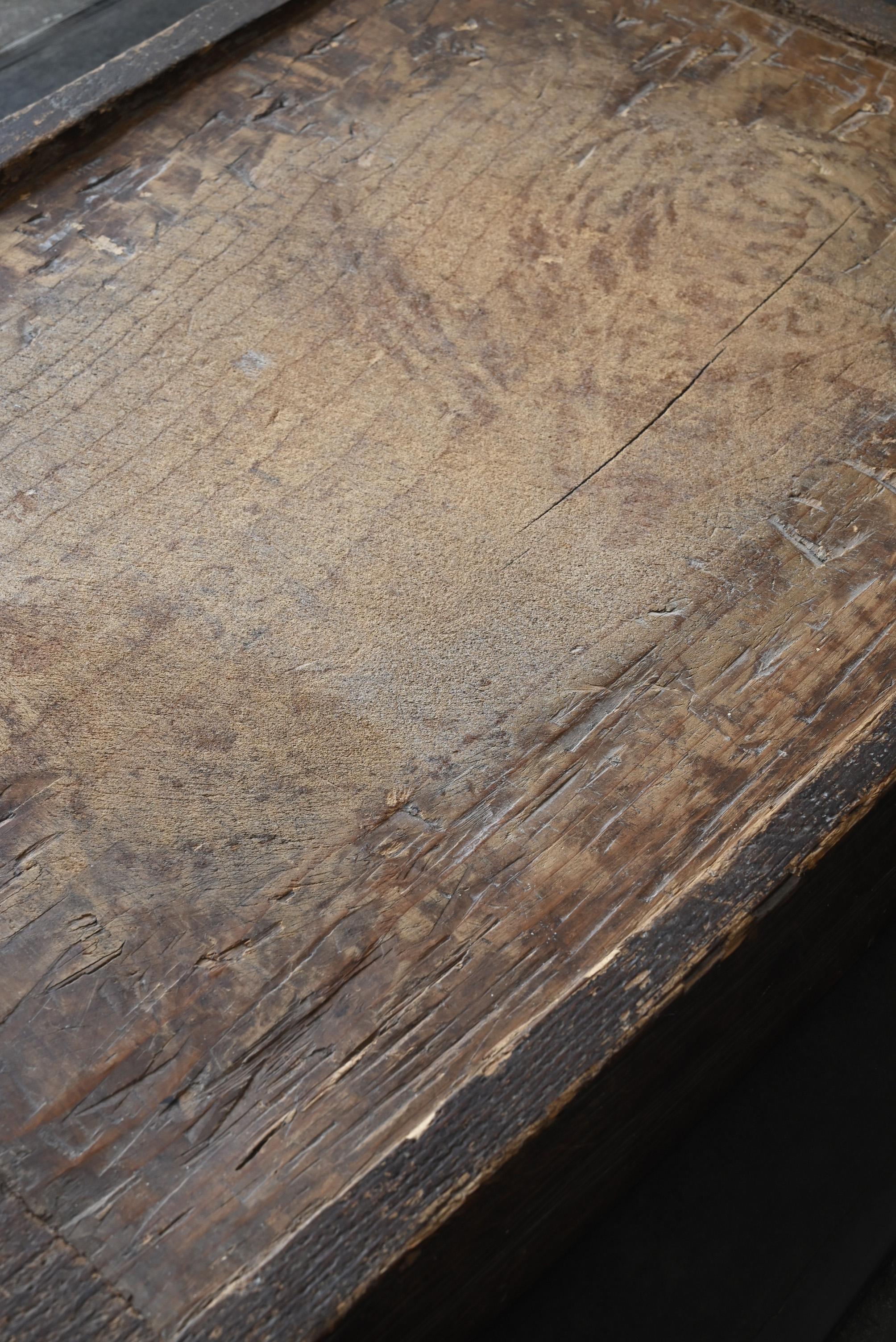 Antico oggetto da parete in legno giapponese/1868-1920/Bordo wabi-sabi 5