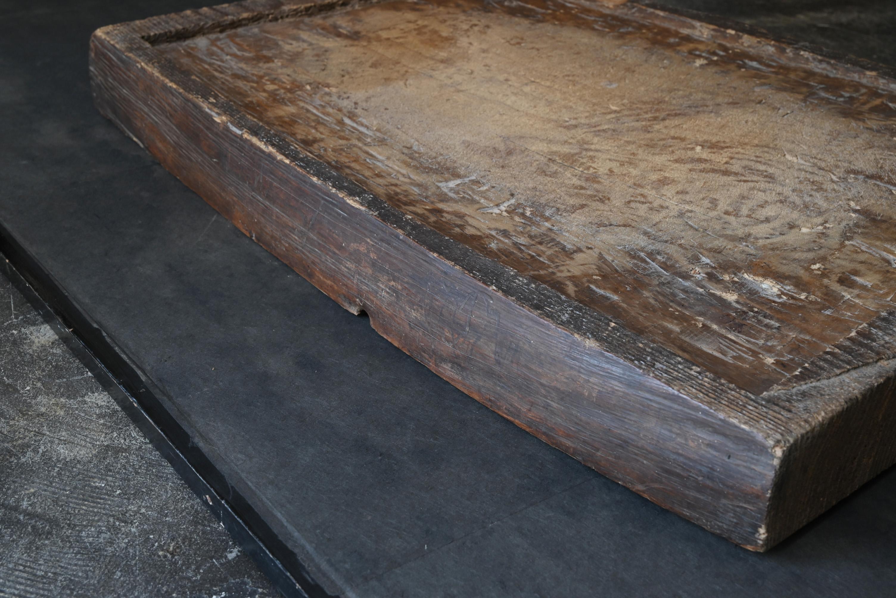 Antico oggetto da parete in legno giapponese/1868-1920/Bordo wabi-sabi 9