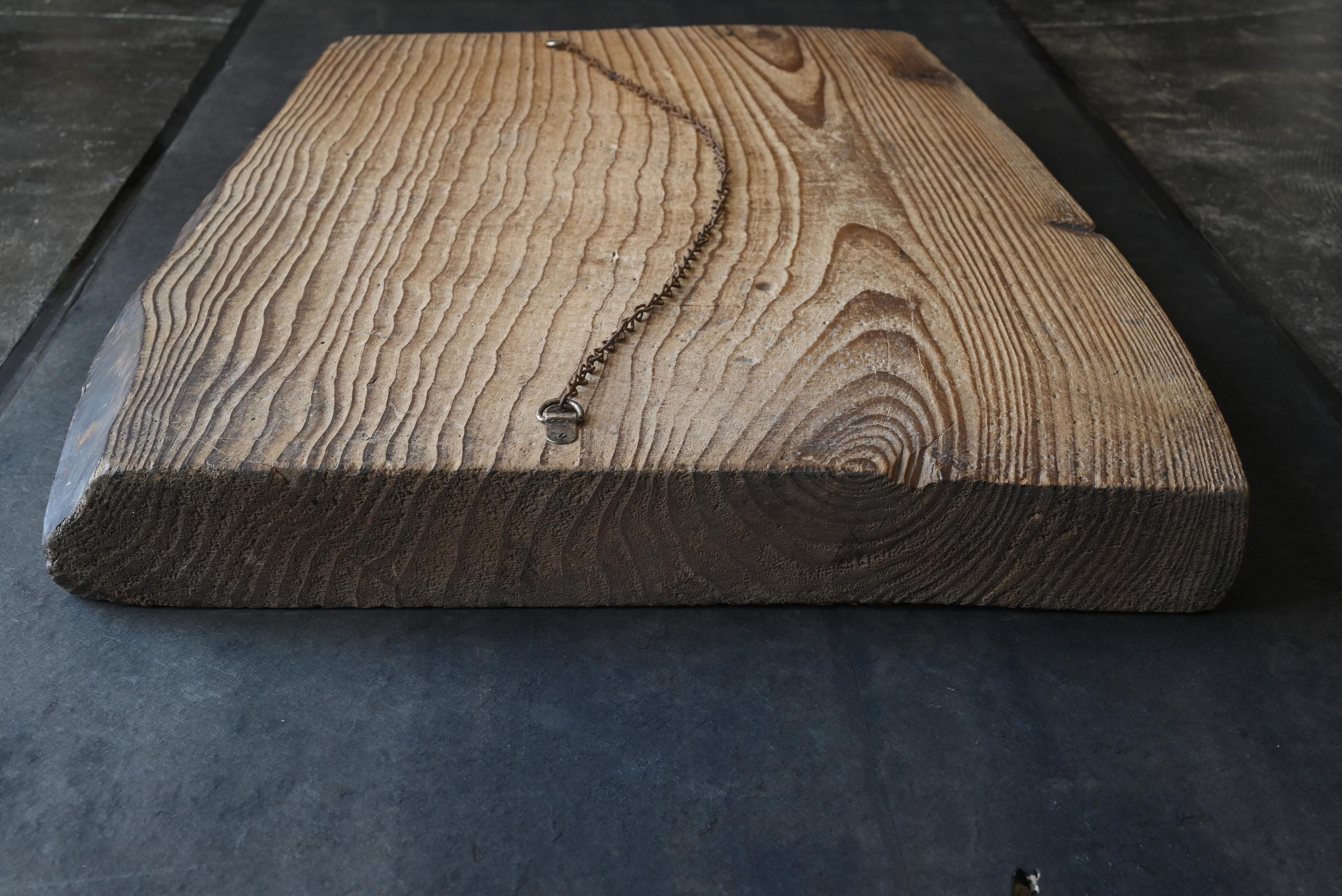 Antico oggetto da parete in legno giapponese/1868-1920/Bordo wabi-sabi 10