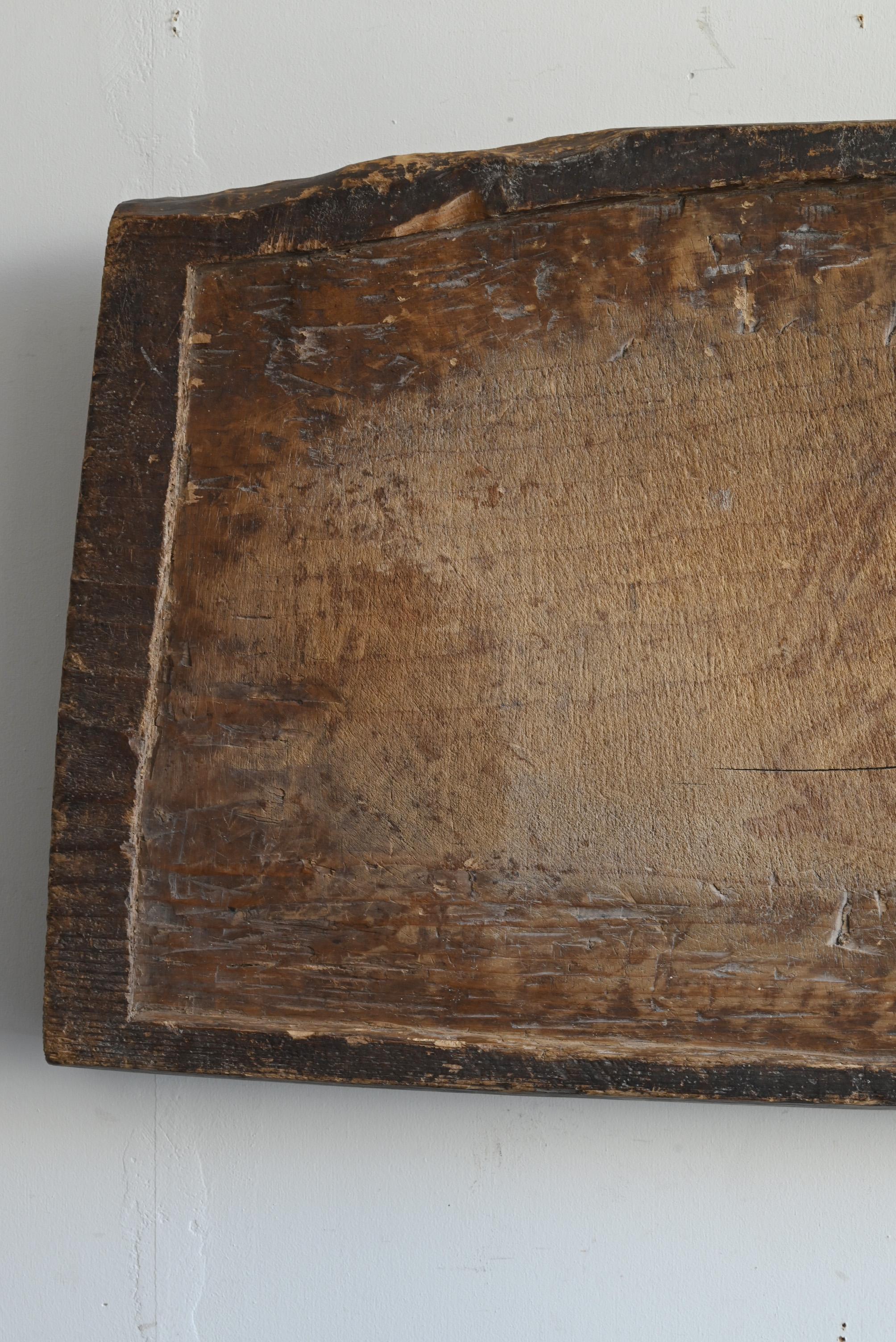 Giapponese Antico oggetto da parete in legno giapponese/1868-1920/Bordo wabi-sabi