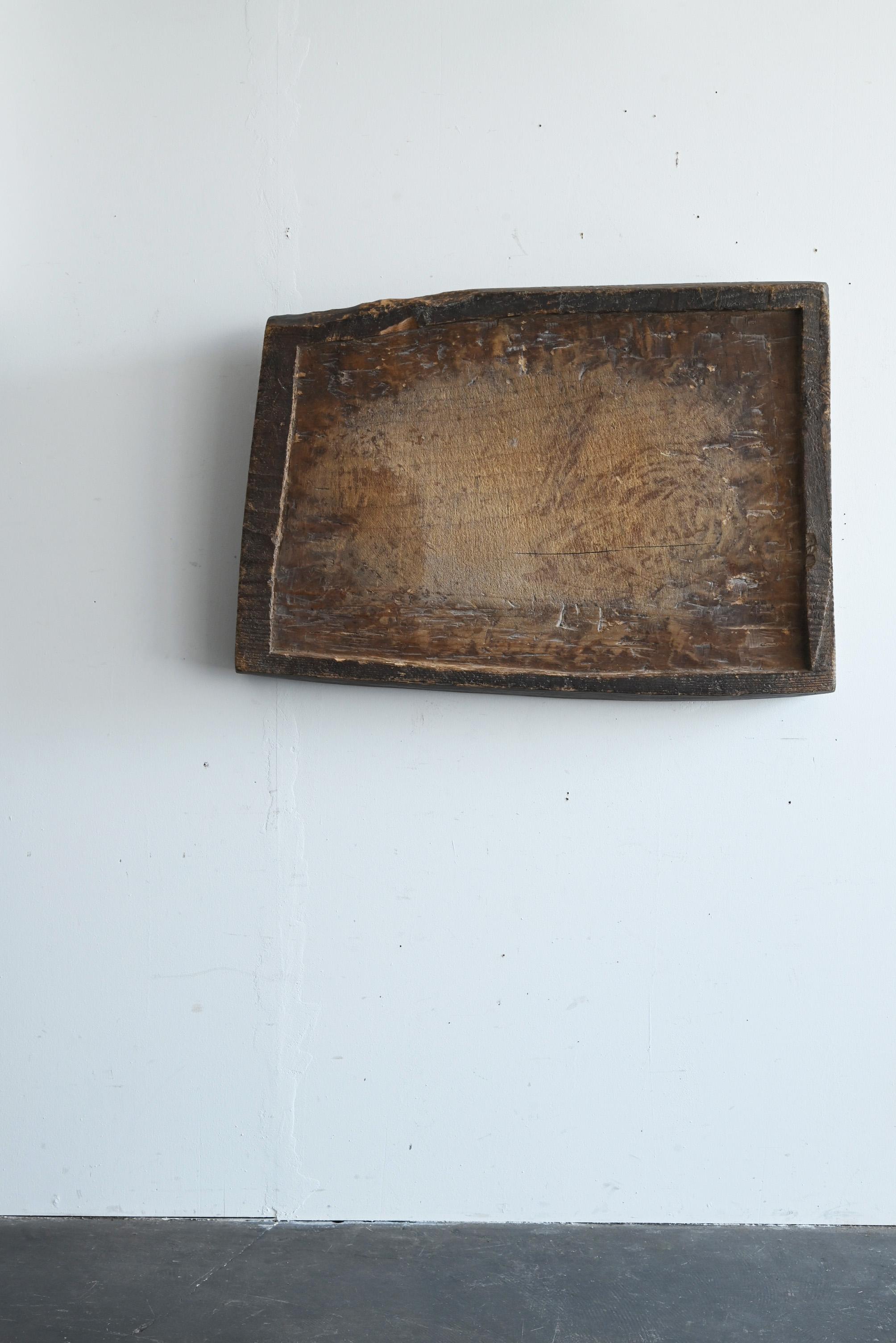 Antico oggetto da parete in legno giapponese/1868-1920/Bordo wabi-sabi 1
