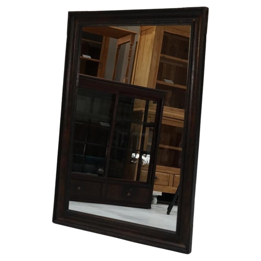 Antique Mirror mural japonais en bois, années 1950, Japandi Wabi-Sabi