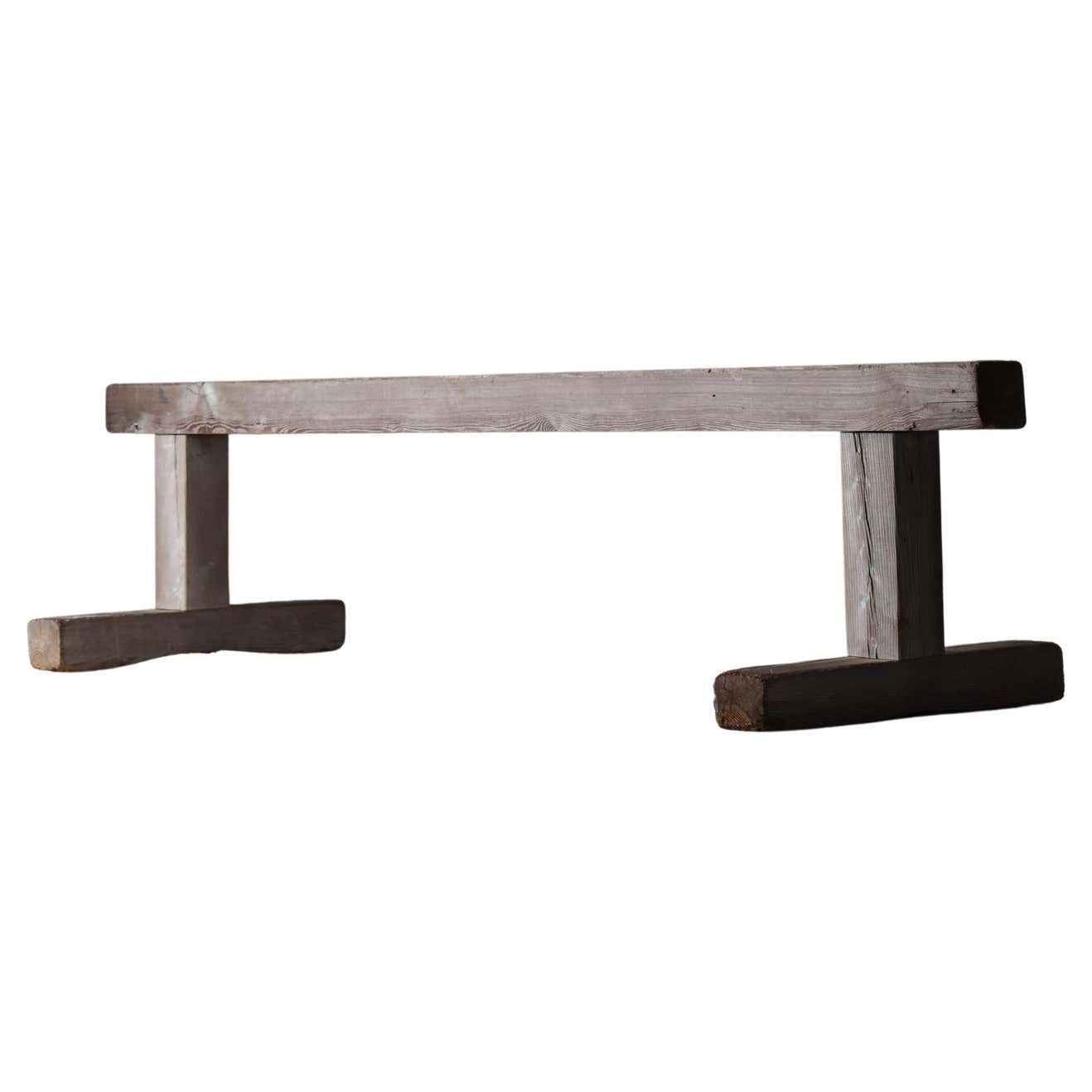 Japanese Antique Work Bench 1920s-1940s/Long Chairs Seating Wabisabi ...