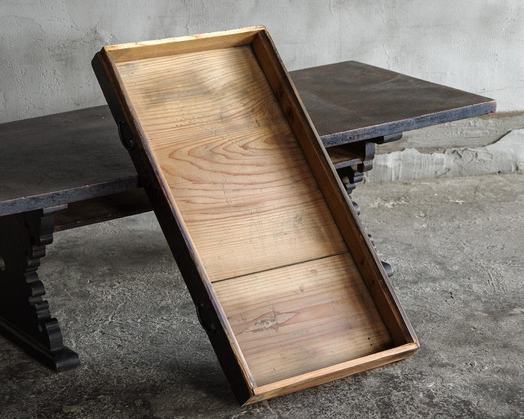 Japanese Antique Writing Desk, Low table Meiji Era '1868-1912', Wabi Sabi 7