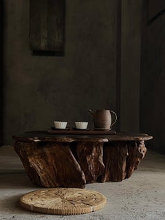 Japanese Antique Yakushima Cedar Table top・Root Low Table 1900s-1940s／Wabi Sabi