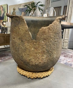 Japanese Antique Yayoi Doki Pottery Ceramic Wabi-Sabi Art Vase Jar Sculpture