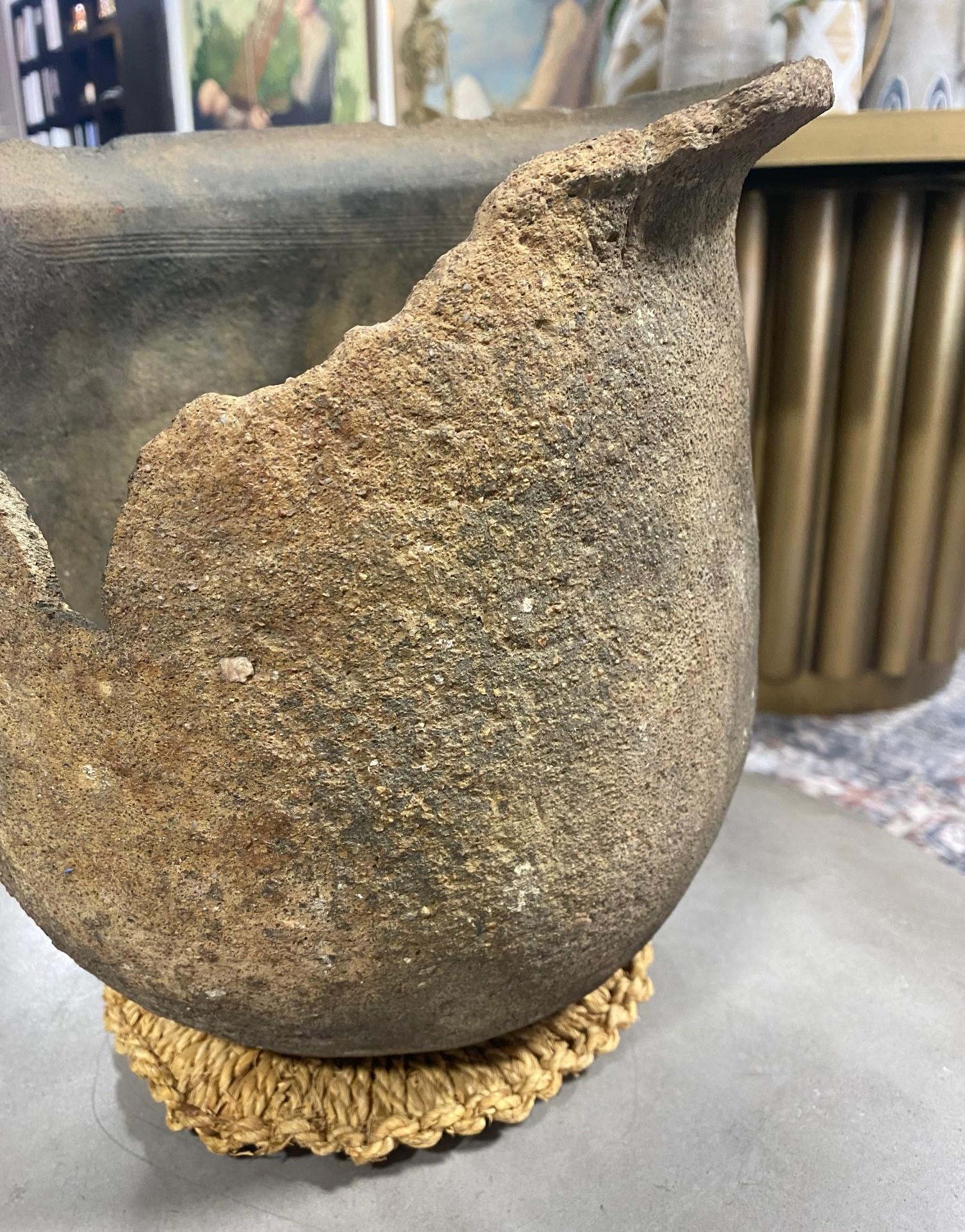 18th Century and Earlier Japanese Antique Yayoi Doki Pottery Ceramic Wabi-Sabi Art Vase Jar Sculpture