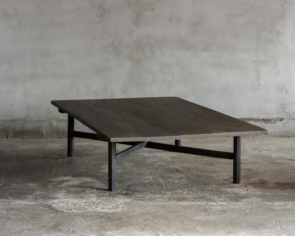 Tavolo basso Zataku giapponese antico, tarda epoca Meiji'1868-1912'Wabi Sabi In condizioni buone a Hitachiomiya-shi, 08