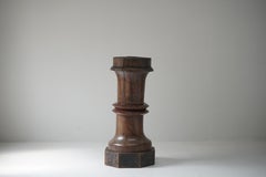 Japanese Antique Zelkova Carved Pillar, 19th Century, Wabi-Sabi