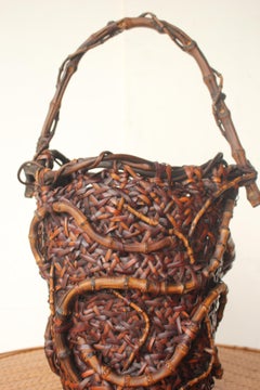 Japanese Antiques bamboo basket
