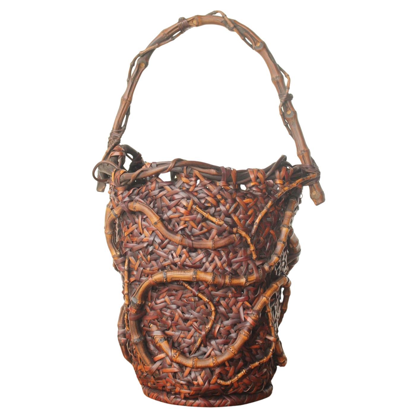 Japanese Antiques bamboo basket