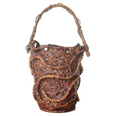 Japanese Antiques bamboo basket
