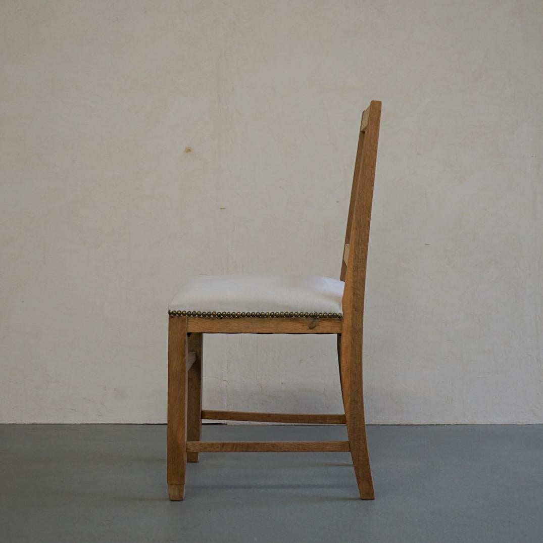 Japanese Antique Chair Oak Wood 1950s-1960s Primitive Japandi For Sale 3