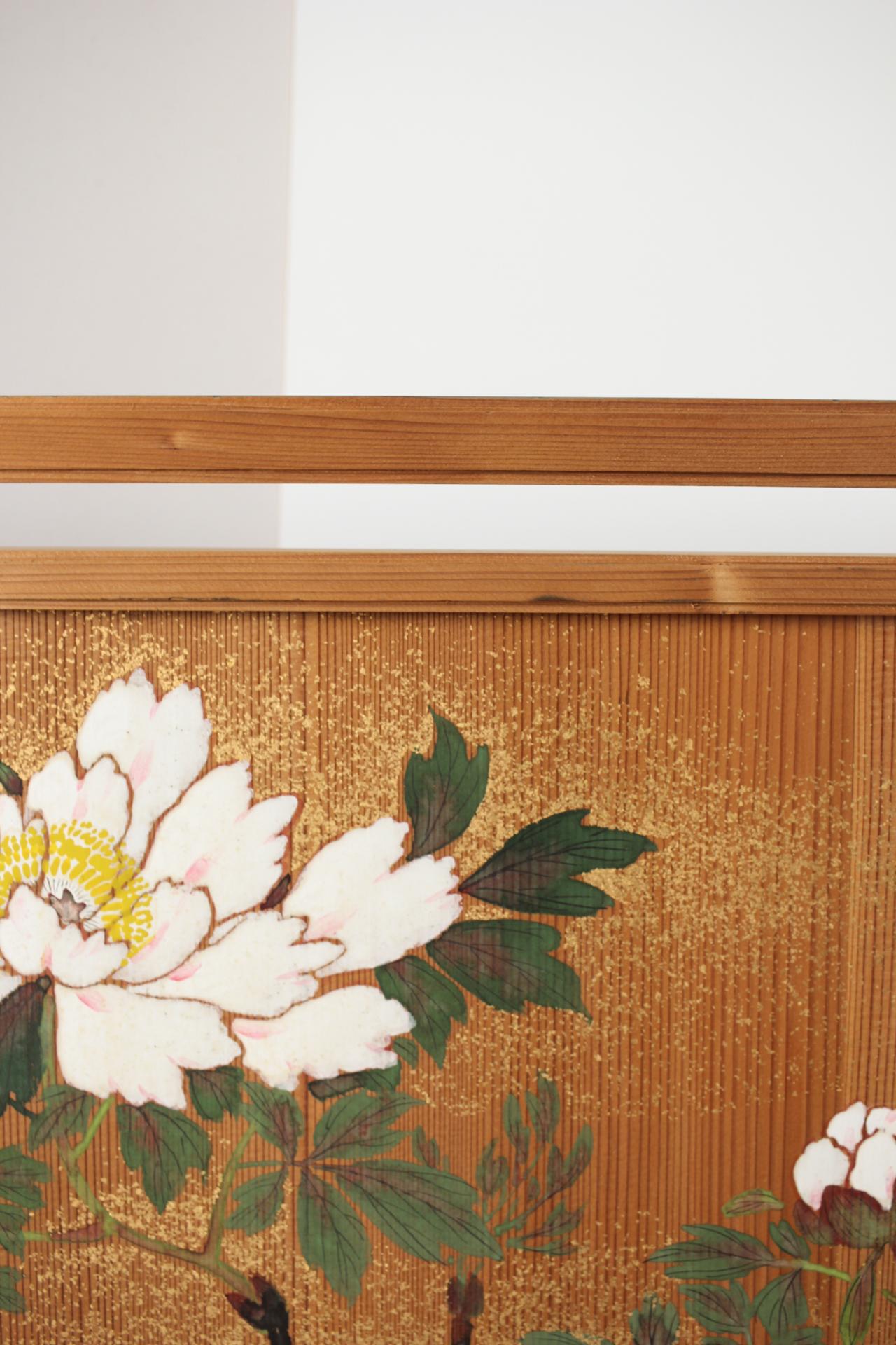 Japanese Antiques Clothes rack folding screen set of 2 by Ishimaru Senshu For Sale 2