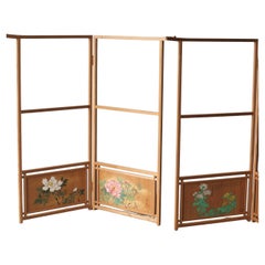 Japanese Antiques Clothes rack folding screen set of 2 by Ishimaru Senshu