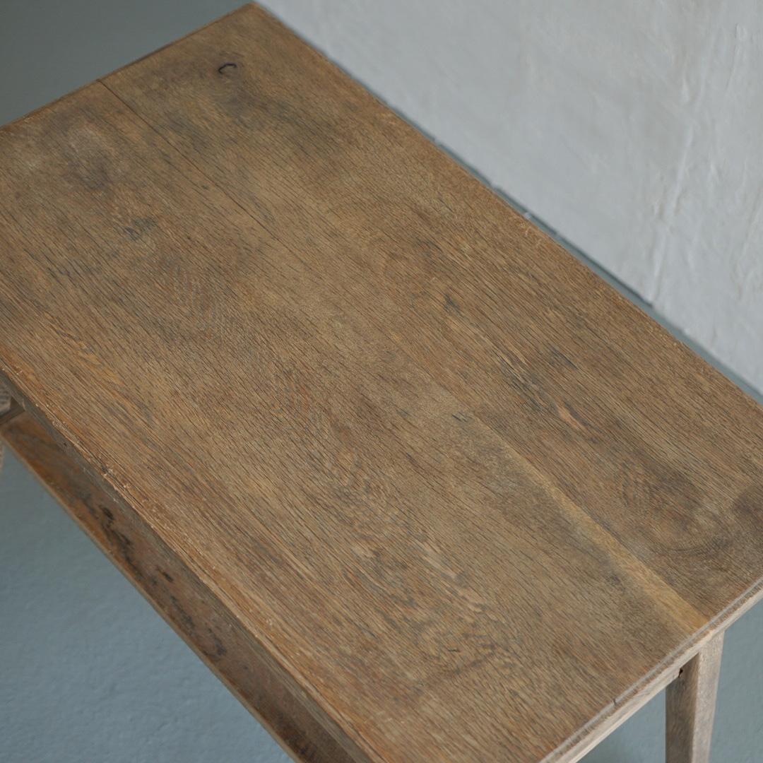 Japanese Antique Coffee Table Oak Wood 1950s-1960s Primitive Japandi In Good Condition For Sale In Chiba-Shi, JP