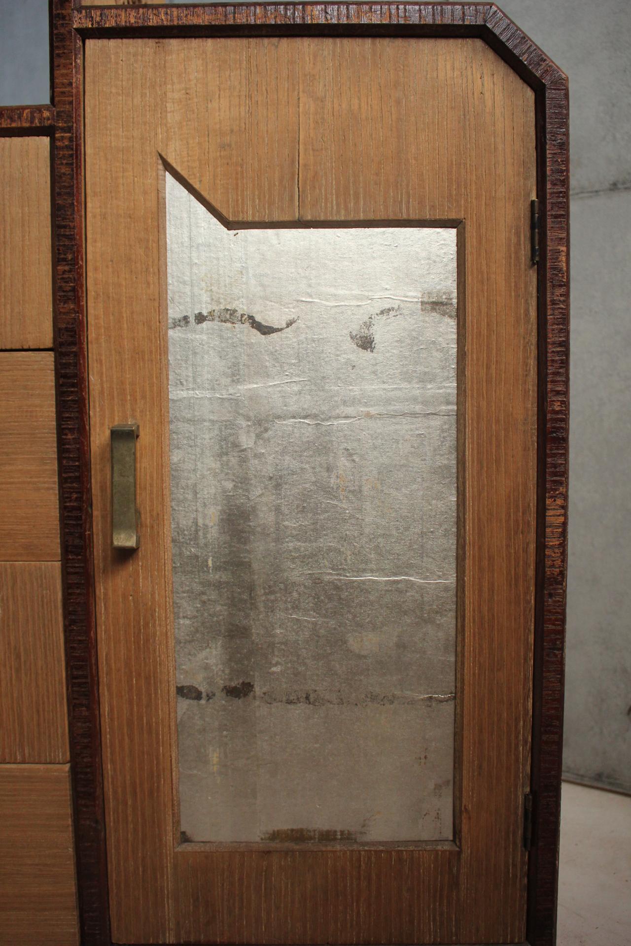 Old Japanese Modern Geometric design by a great joiner Paulownia wood drawer For Sale 11