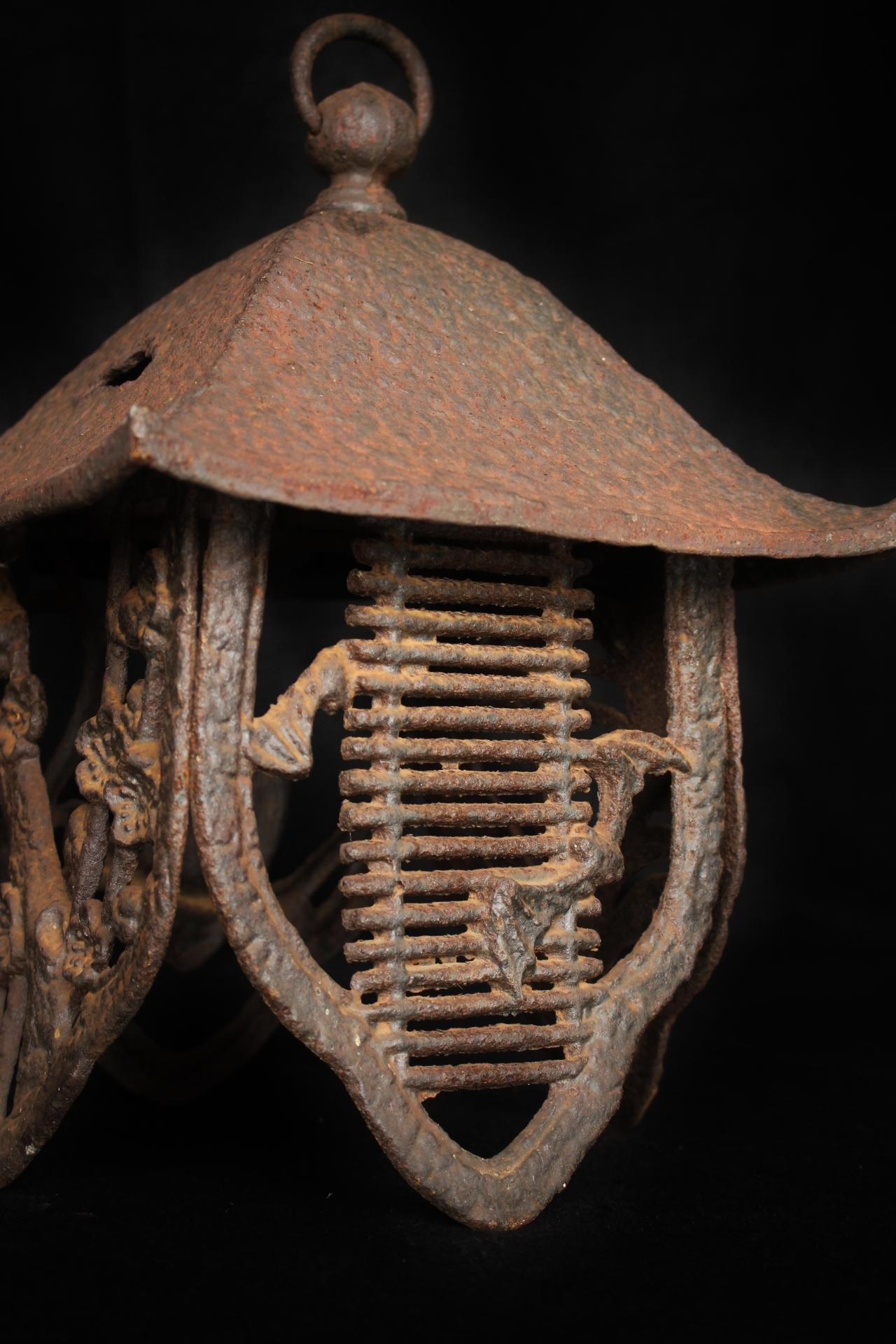 Antigüedades japonesas Farol de hierro en venta 1
