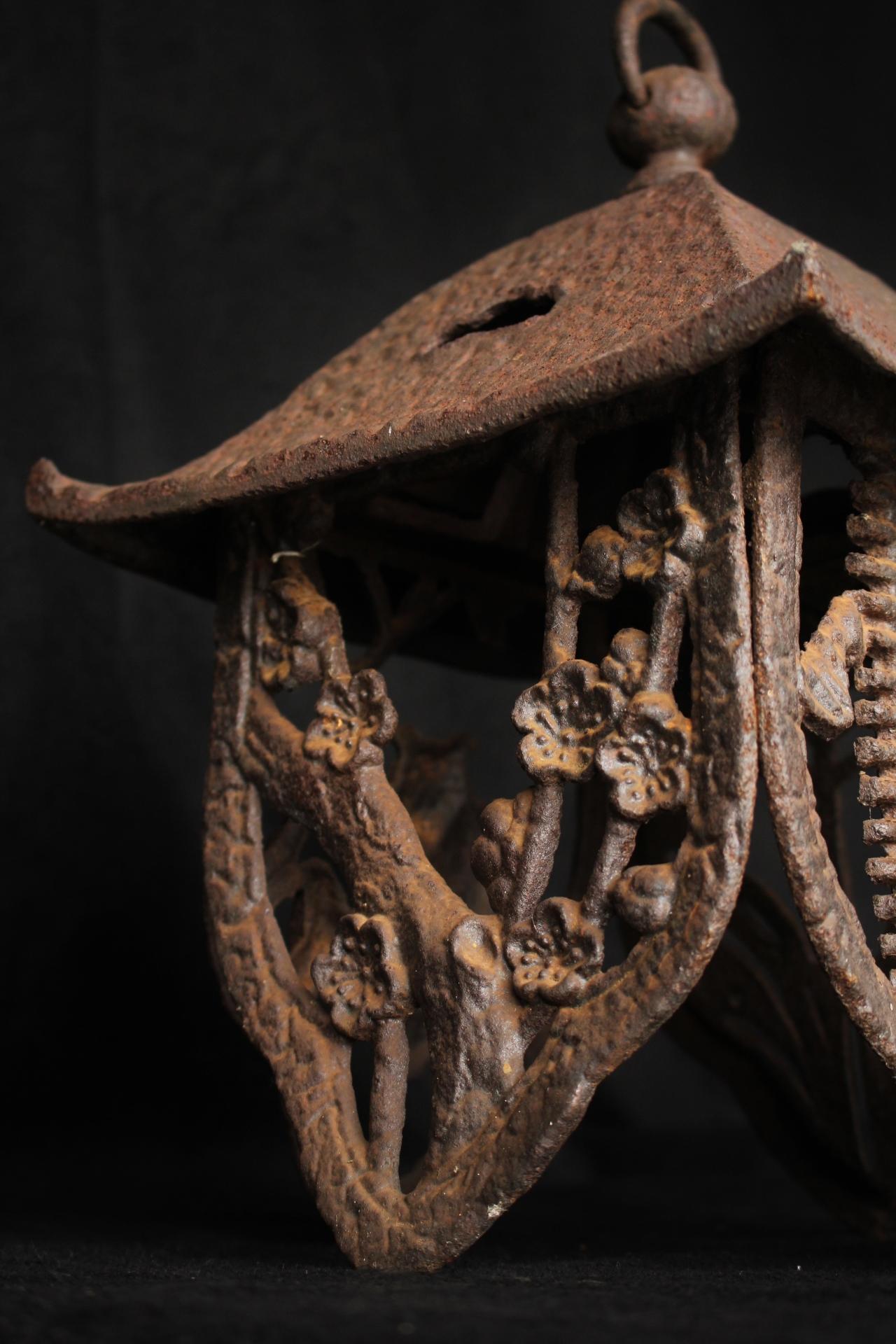 Antigüedades japonesas Farol de hierro en venta 2