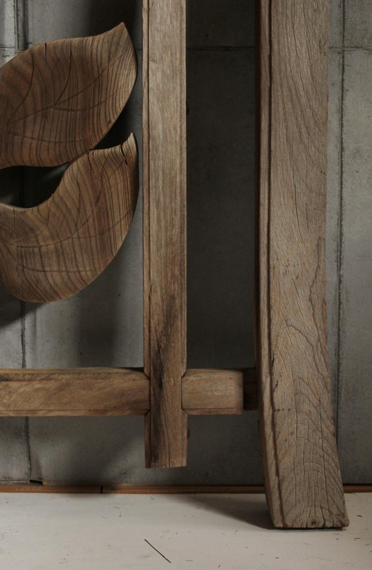 Japanese Antiques Kato-style(Firelight-shaped) wood window, for temples building For Sale 5