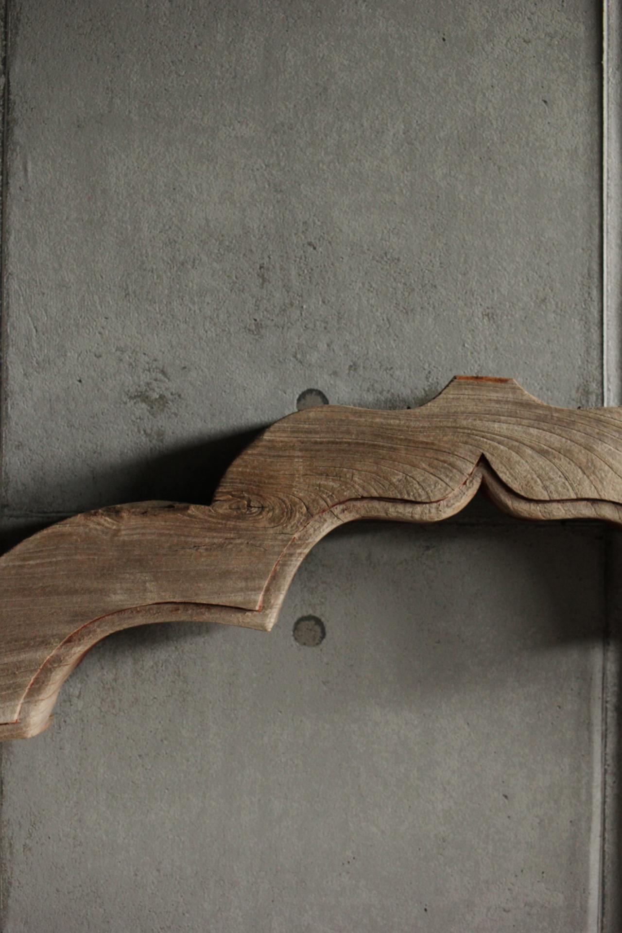 18th Century and Earlier Japanese Antiques Kato-style(Firelight-shaped) wood window, for temples building For Sale