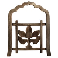 Japanese Antiques Kato-style(Firelight-shaped) wood window, for temples building