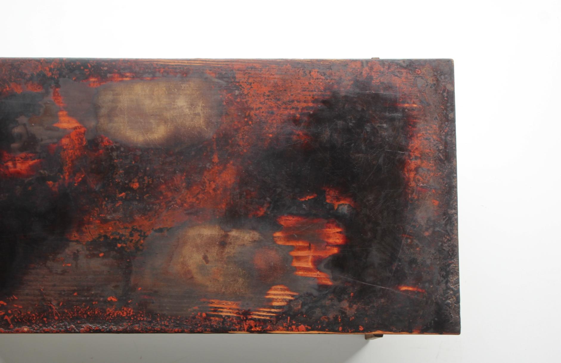Lacquered Japanese Antiques Lacquer craftsman's workbench, Abstract Painting For Sale