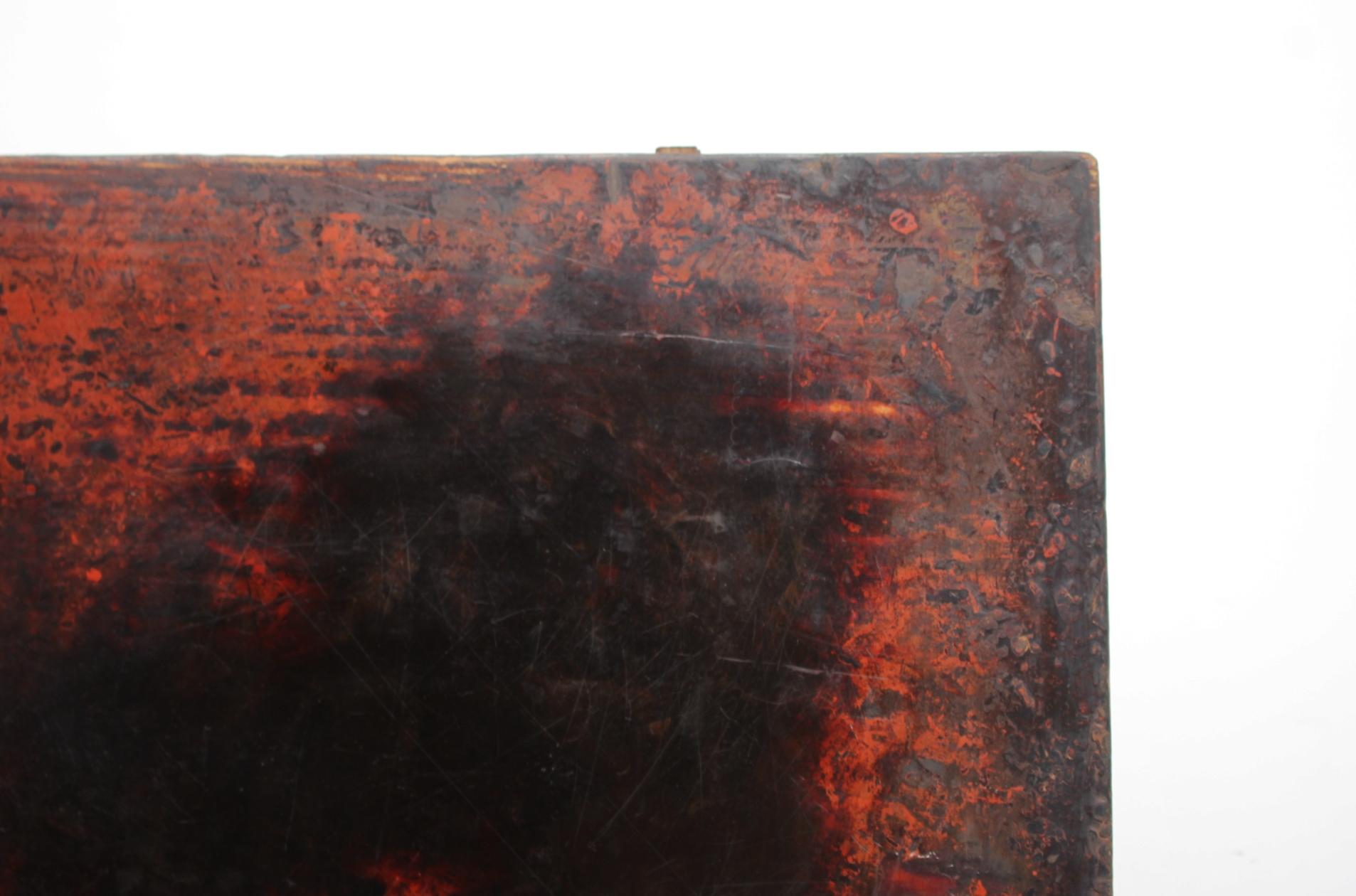 19th Century Japanese Antiques Lacquer craftsman's workbench, Abstract Painting For Sale