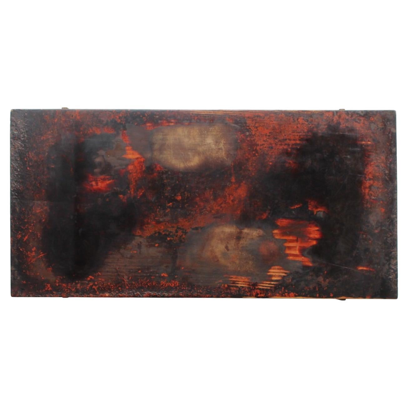 Japanese Antiques Lacquer craftsman's workbench, Abstract Painting For Sale
