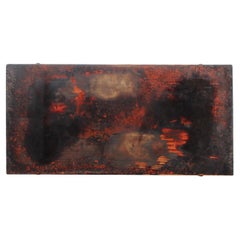 Banc d'artisans japonais en laque ancienne, peinture abstraite