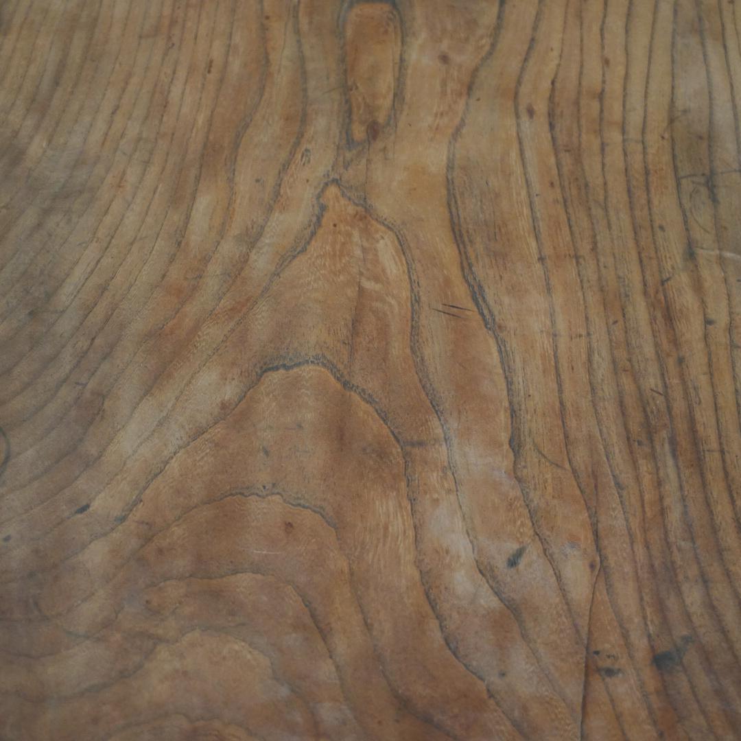20th Century Japanese Antique Low Table Zelkova Wood 1930s-1950s Primitive Wabi-Sabi For Sale