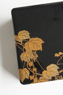 Japanese Antiques Mitamura Jiho Ivy Makie(Lacquer) Paper Box for calligraphy
