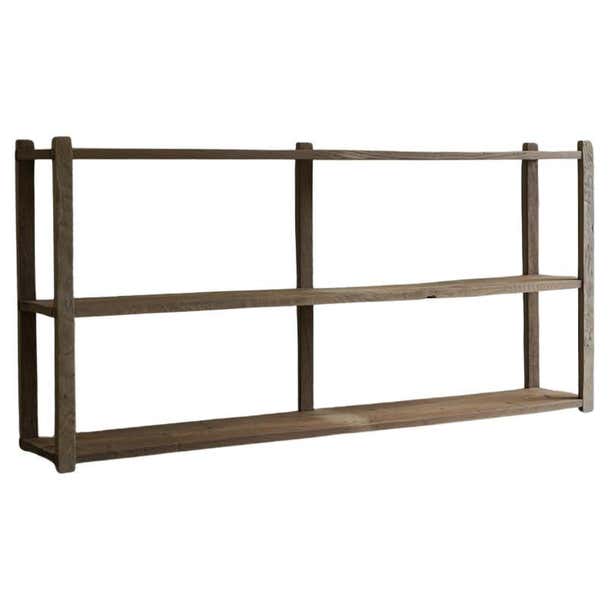 Japanese Antique Open Rack Chestnut Wood Display Shelf 1950s Primitive ...