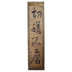 Japanese Calligraphy Paper Scroll Taiga Ikeno(Imitation)【切磋琢磨mutual improvement】