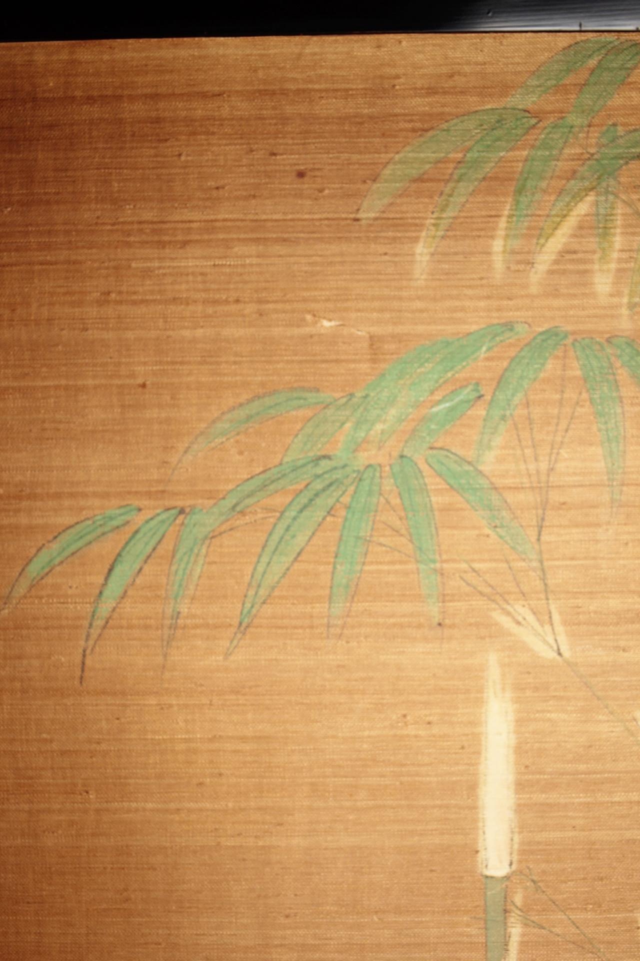Japanese Antiques Pine Trees, Panel Painting/Sliding Door Painting, 2 Pieces set For Sale 11