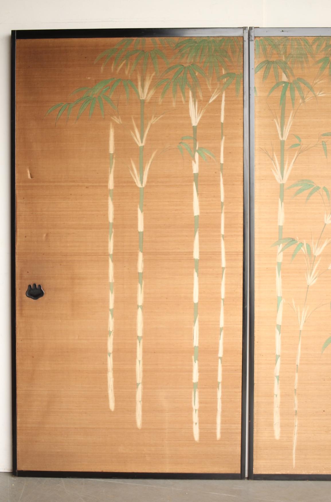 Japanese Antiques Pine Trees, Panel Painting/Sliding Door Painting, 2 Pieces set For Sale 6