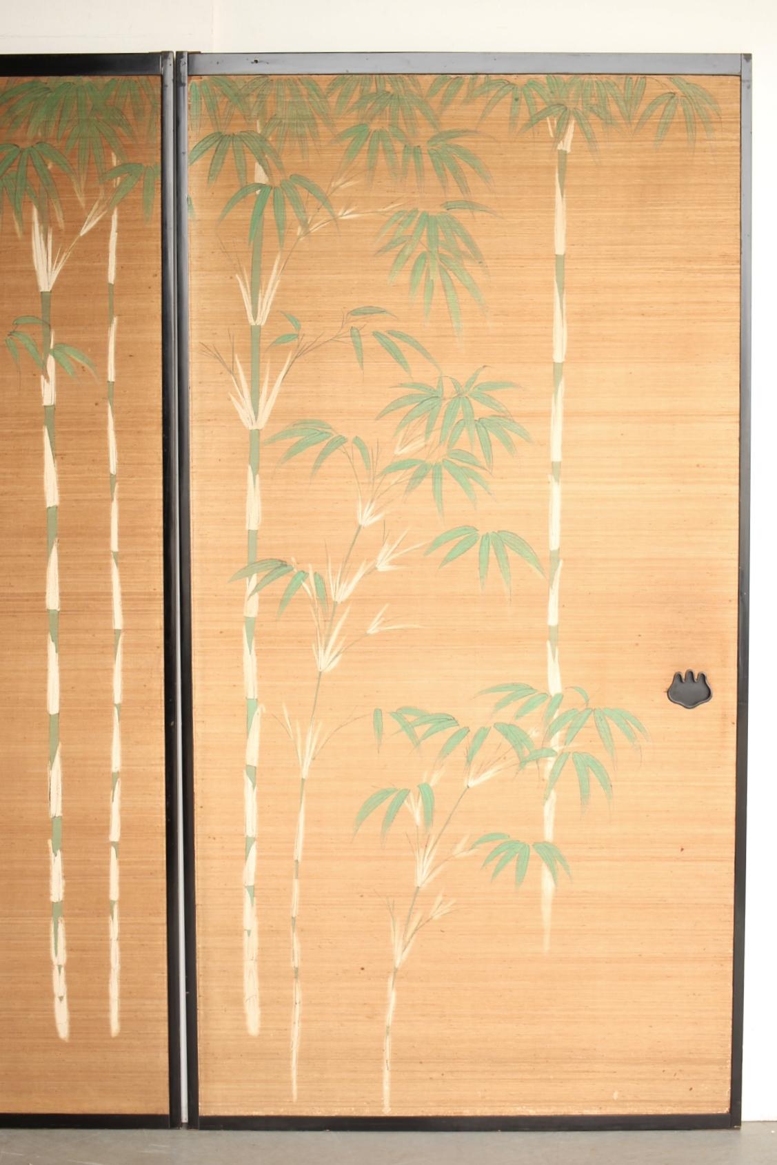 Japanese Antiques Pine Trees, Panel Painting/Sliding Door Painting, 2 Pieces set For Sale 7