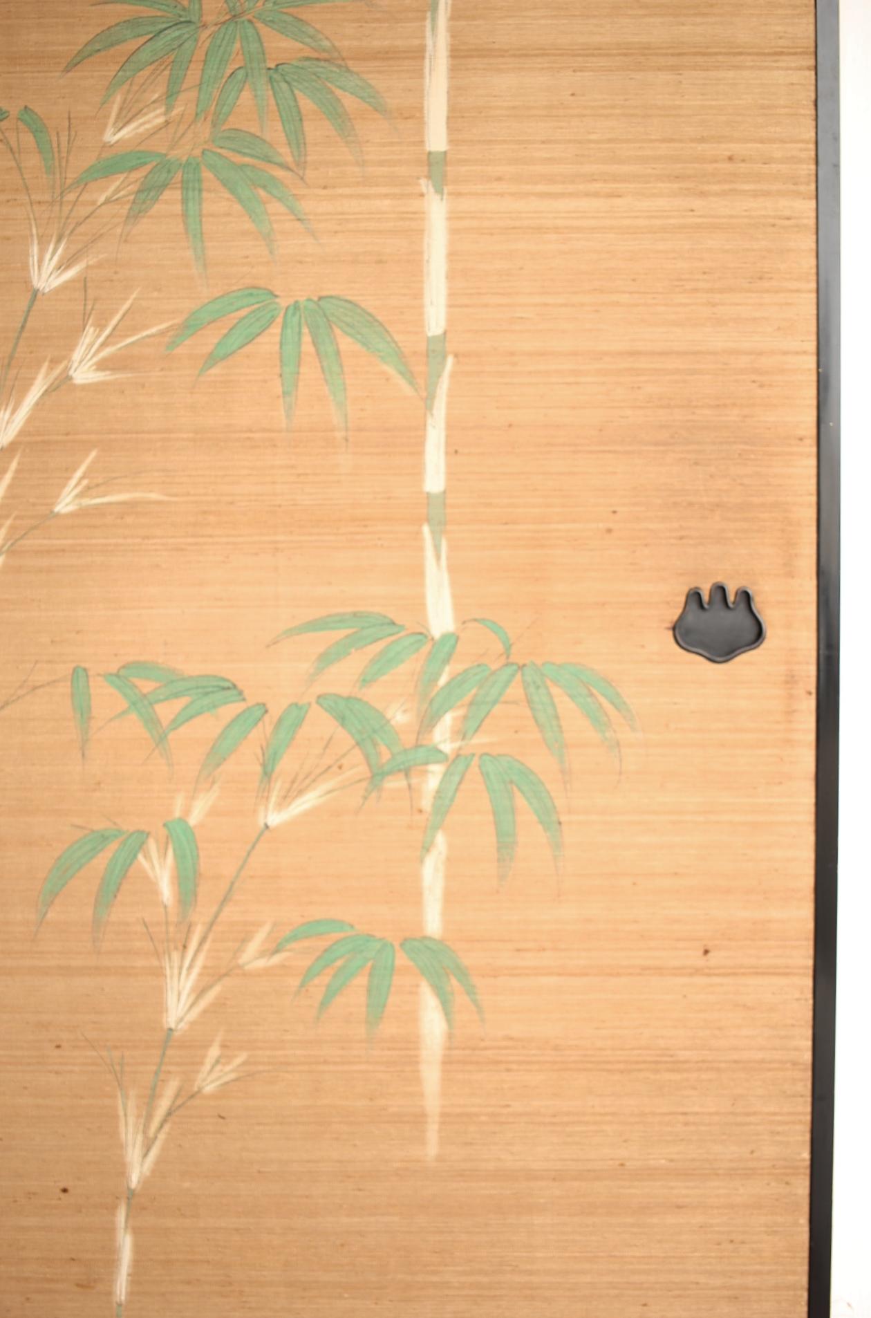 Japanese Antiques Pine Trees, Panel Painting/Sliding Door Painting, 2 Pieces set For Sale 10
