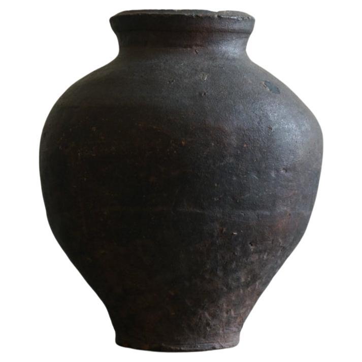 Japanische Antiquities Keramik Vase Blumentopf 1850er-1890er Jahre Wabi-Sabi