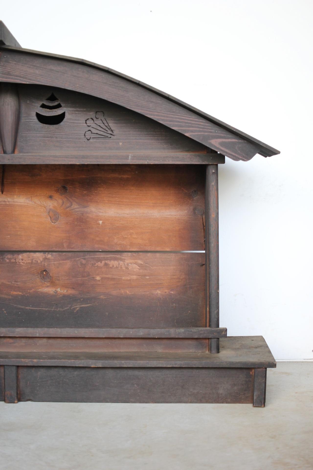 Japanese Antiques Primitive Art wood Shrine for Buddhist statues For Sale 6