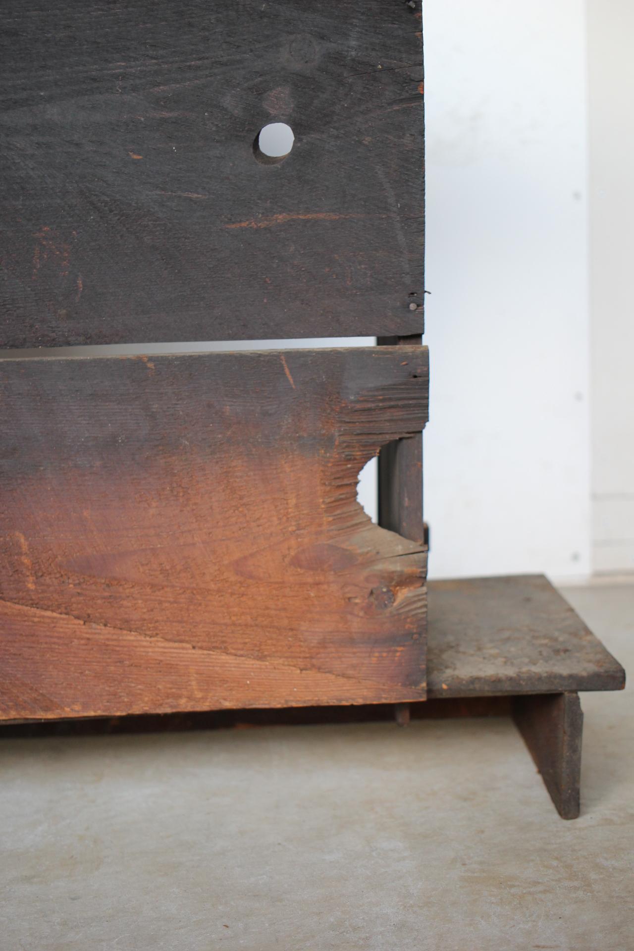 Japanese Antiques Primitive Art wood Shrine for Buddhist statues For Sale 14