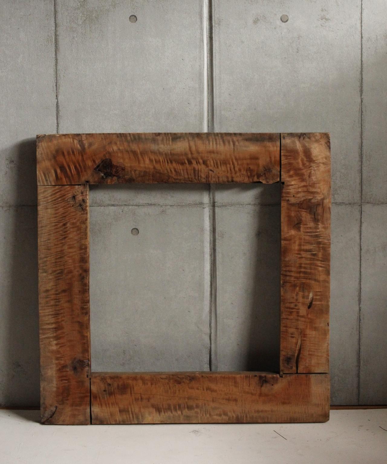 Japanese Antiques primitive Japanese oak a wooden frame for hearth For Sale 8